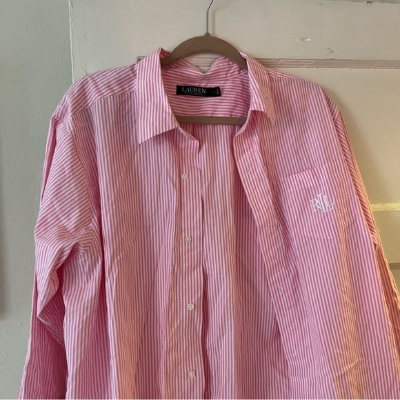 Ralph Lauren pink Pajama shirt - Picture 2 of 4